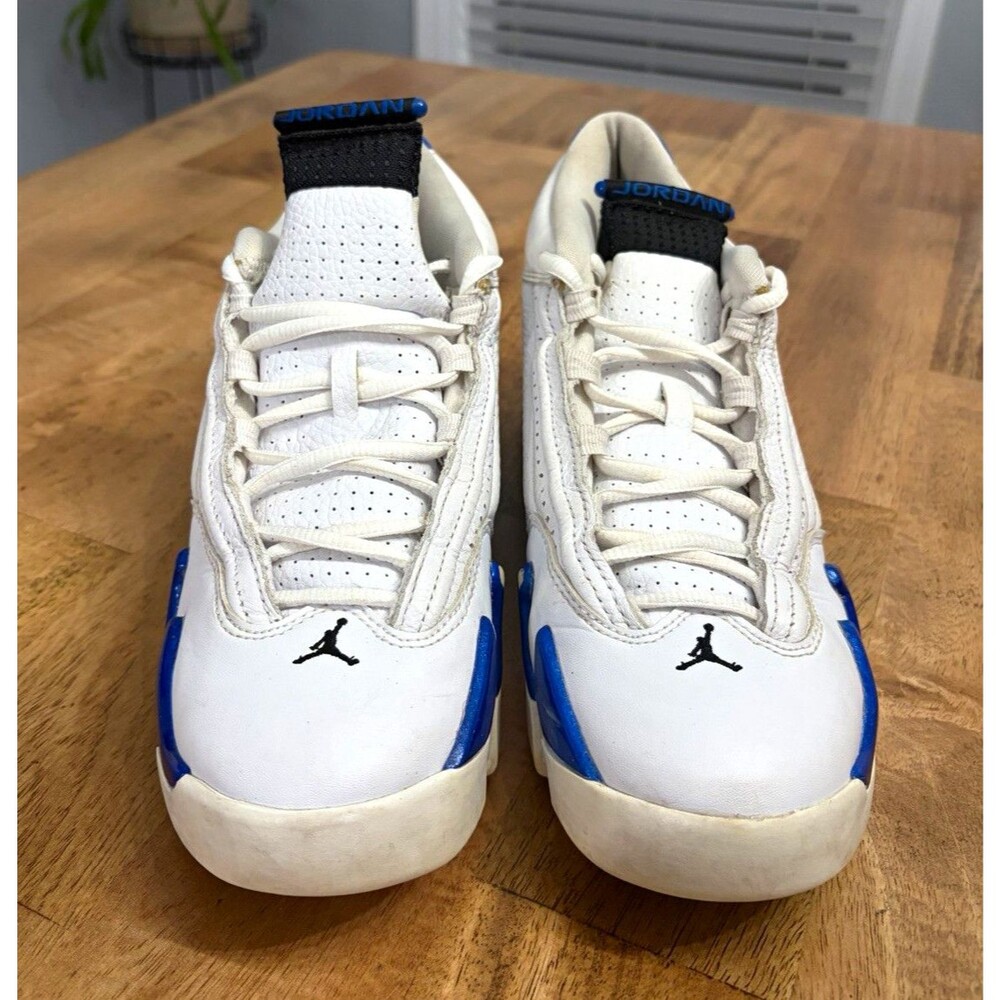 Jordan Air Jordan 14 Retro GS Sneakers White/Blue/Black 6.5Y 487524-104